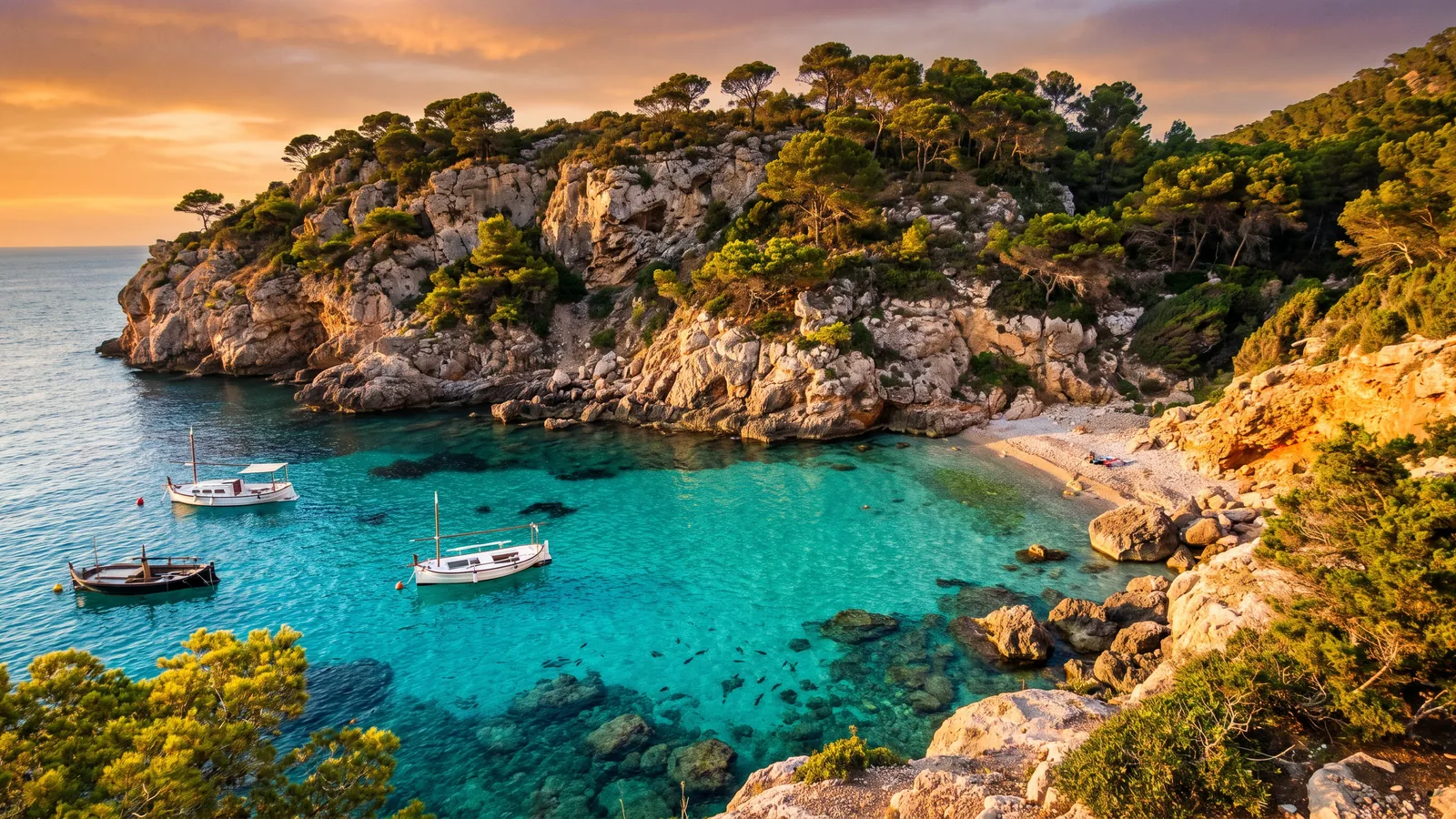 Küste von Ibiza mit türkisem Wasser